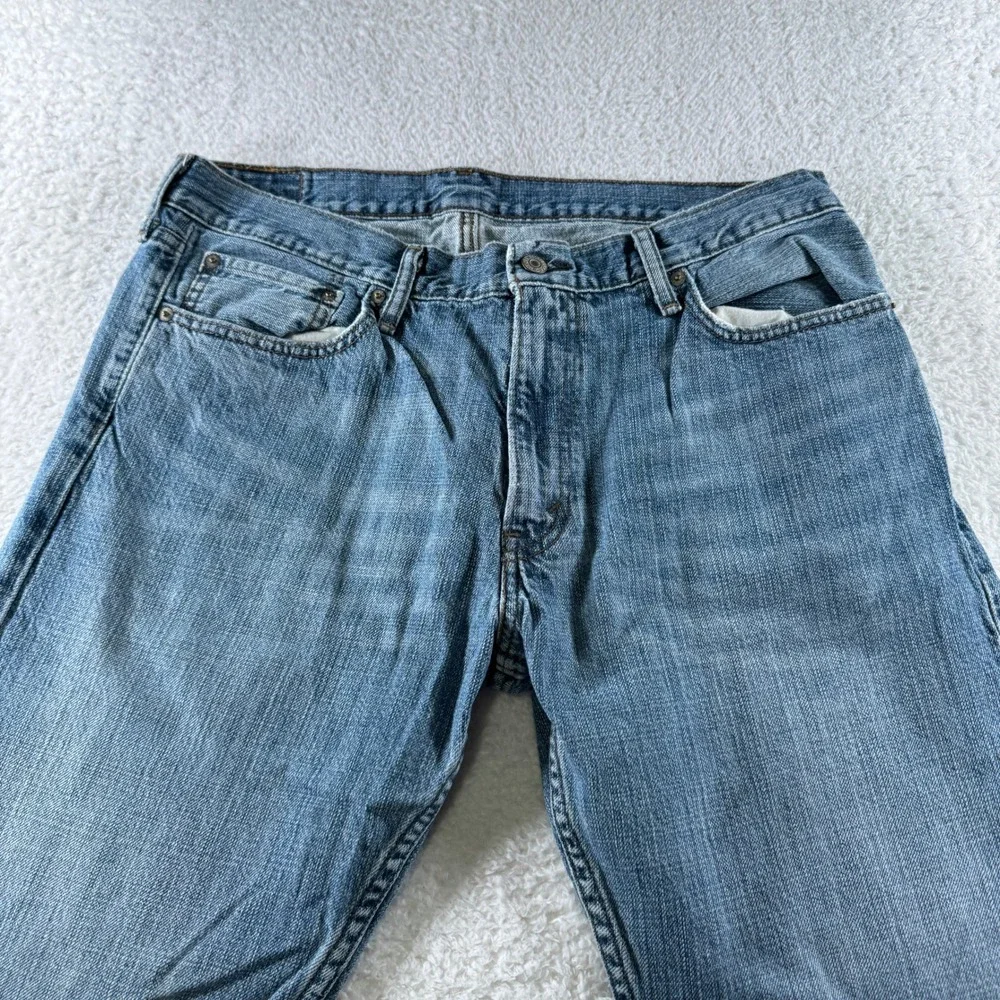 Y2K Levi 514 Slim Straight Leg Size 36x32 Light Wash Clean Denim Pants Used Men